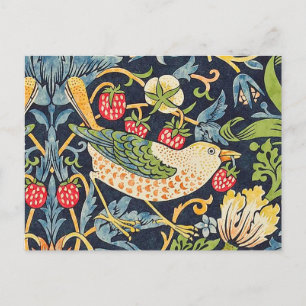 William Morris Strawberry Diief Floral Pattern Postkarte