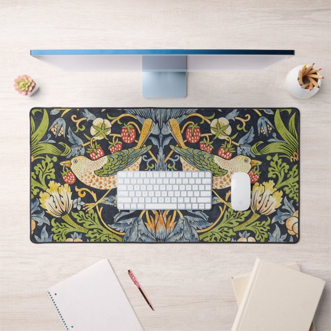 William Morris - Strawberry Diief Floral Pattern Schreibtischunterlage (Büro 1)