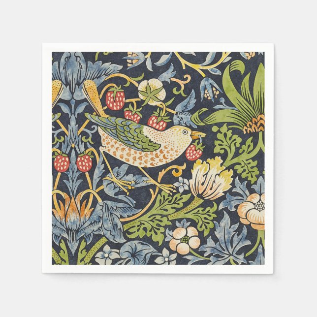 William Morris - Strawberry Diief Floral Pattern Serviette (Vorderseite)