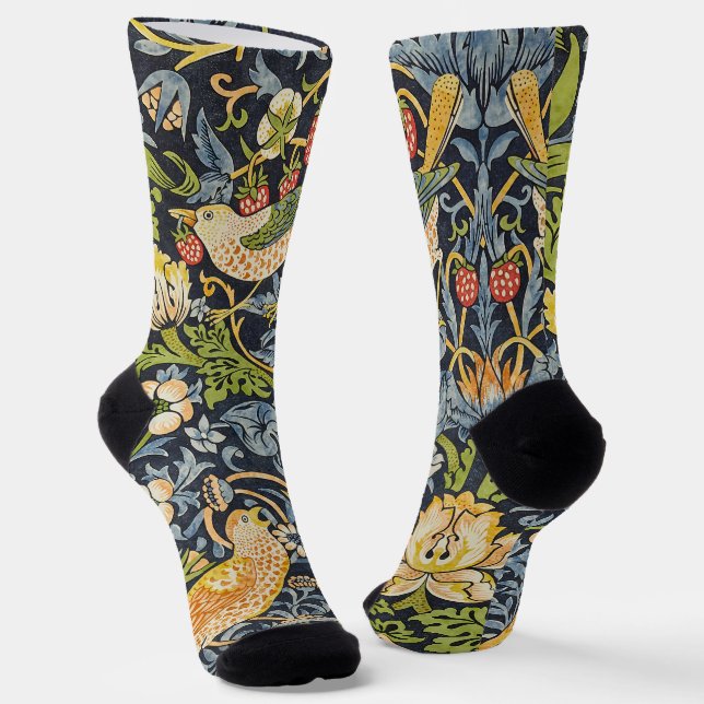 William Morris - Strawberry Diief Floral Pattern Socken (Gewinkelt)