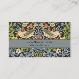 William Morris - Strawberry Diief Floral Pattern Visitenkarte