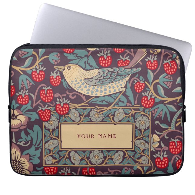 William Morris Strawberry Diief Laptop Sleeve (Vorderseite)