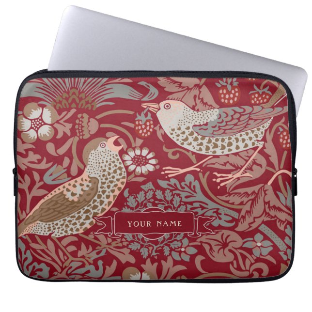William Morris Strawberry Diief Laptop Sleeve (Vorderseite)