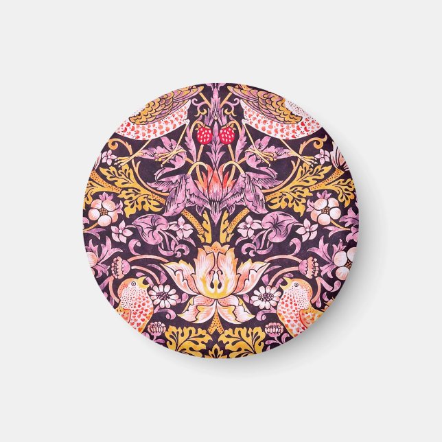 William Morris Strawberry Diief Lila Version Magnet (Vorne)