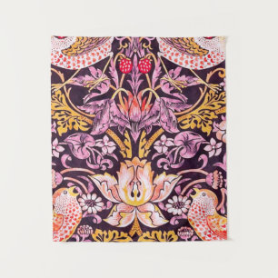 William Morris Strawberry Diief Lila Version Wandteppich