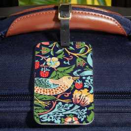William Morris Strawberry Diief Luggage Tag Gepäckanhänger