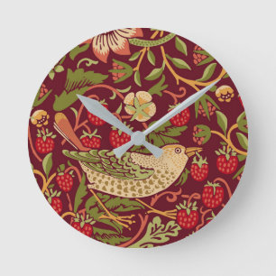 William Morris Strawberry Diief Round Clock Runde Wanduhr
