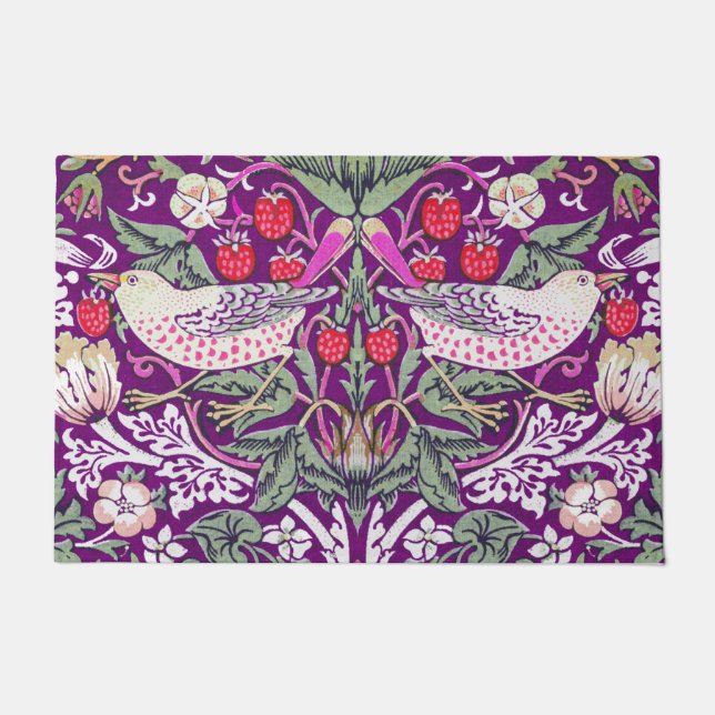 William Morris Strawberry Diief Willkommen Fußmatte (Vorderseite)