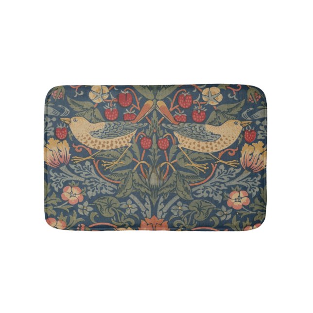 William Morris Strawberry Dives Birds Badematte (Vorderseite)