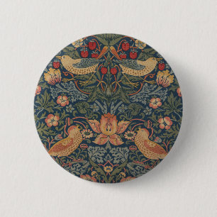 William Morris Strawberry Dives Birds Button
