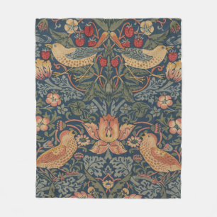 William Morris Strawberry Dives Birds Fleecedecke
