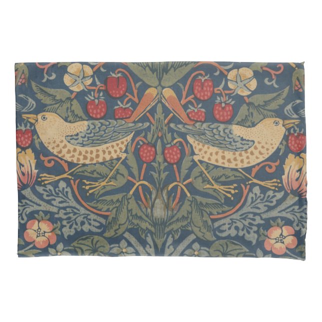 William Morris Strawberry Dives Birds Kissenbezug (Vorderseite)