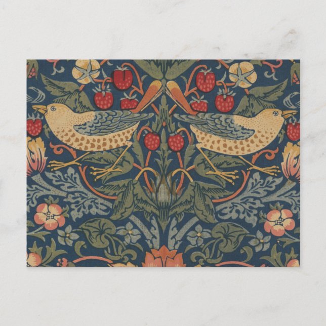 William Morris Strawberry Dives Birds Postkarte (Vorderseite)