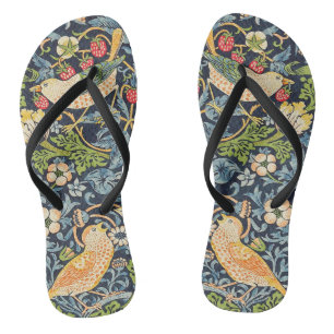 William Morris Strawberry Flip Flops