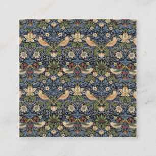 William Morris Strawberry Quadratische Visitenkarte