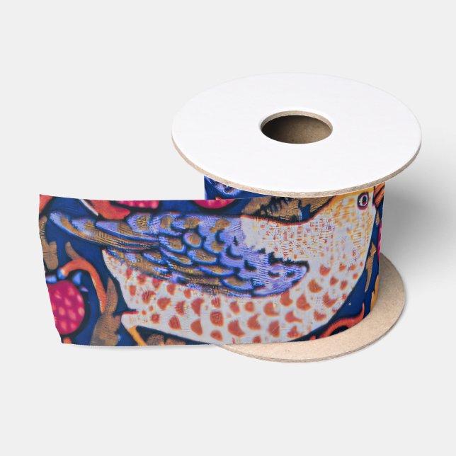William Morris Strawberry Satinband (Spule)