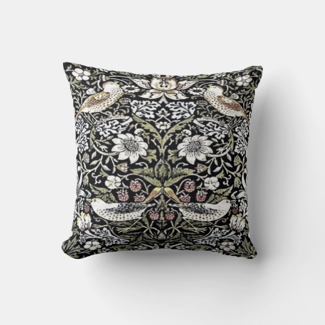 William Morris "Strawberry Thief" #1 Kissen (Vorderseite)