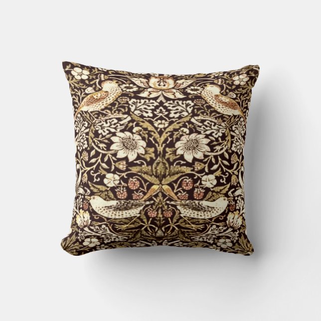 William Morris "Strawberry Thief" #2 Kissen (Vorderseite)