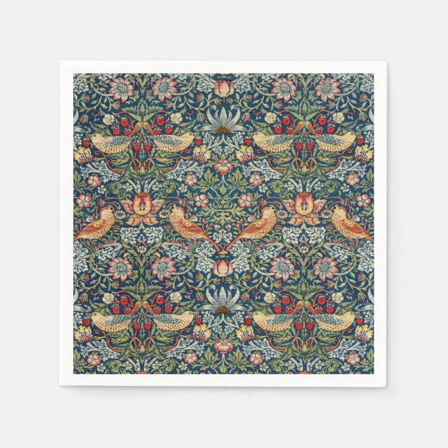 William Morris Strawberry Thief Artistic Napkins Serviette (Vorderseite)