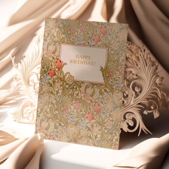 William Morris Strawberry Thief Birthday Card Karte (Von Creator hochgeladen)