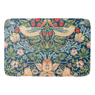 William Morris Strawberry Thief Blumenmuster Badematte