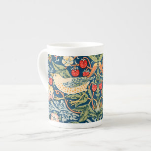 William Morris Strawberry Thief Blumenmuster Prozellantasse