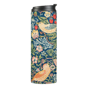William Morris Strawberry Thief Blumenmuster Thermosbecher