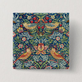 William Morris - Strawberry Thief Button
