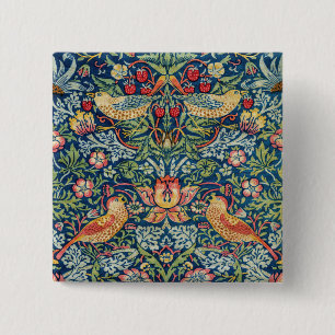 William Morris - Strawberry Thief Button