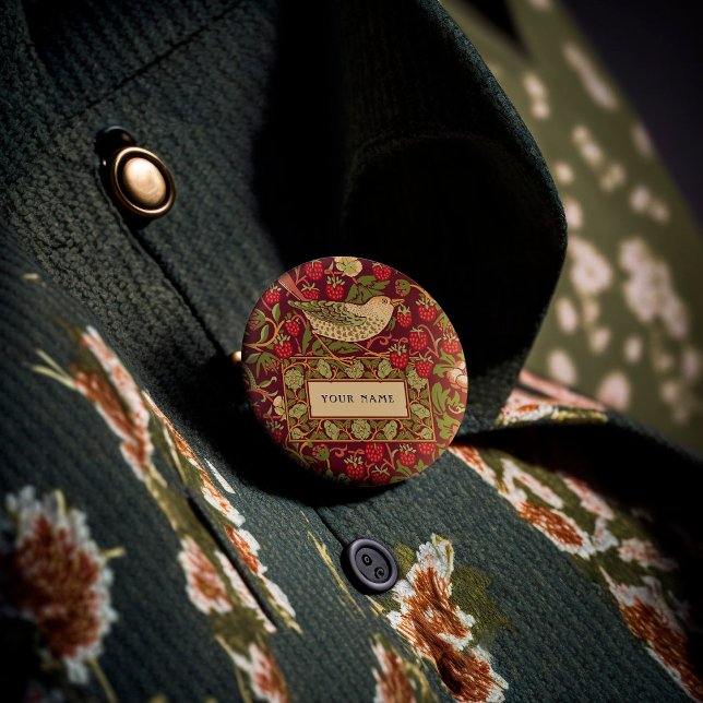 William Morris Strawberry Thief Button (Von Creator hochgeladen)