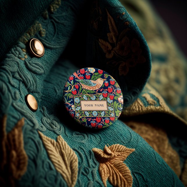 William Morris Strawberry Thief Button (Von Creator hochgeladen)