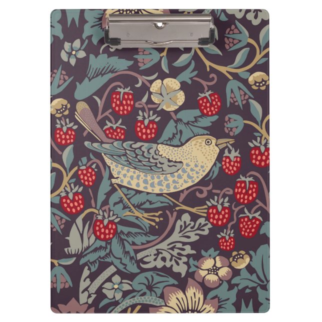 William Morris Strawberry Thief Clipboard Klemmbrett (Vorderseite)