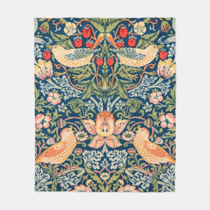William Morris Strawberry Thief Design Fleecedecke