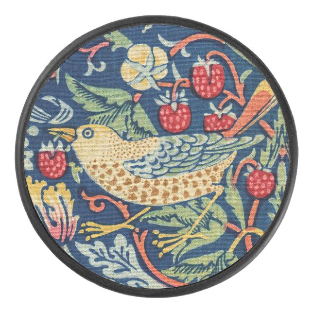 William Morris - Strawberry Thief Eishockey Puck (Vorderseite)