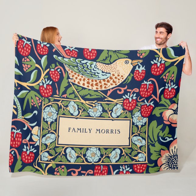 William Morris Strawberry Thief Fleece Blanket (Beispiel)
