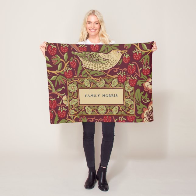 William Morris Strawberry Thief Fleece Blanket (Beispiel)