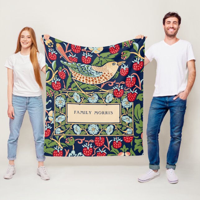 William Morris Strawberry Thief Fleece Blanket (Beispiel)