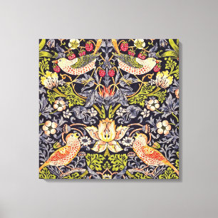 William Morris Strawberry Thief Floral Art Nouveau Leinwanddruck