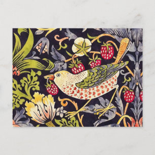William Morris Strawberry Thief Floral Art Nouveau Postkarte