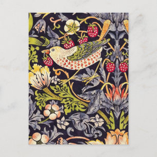 William Morris Strawberry Thief Floral Art Nouveau Postkarte