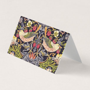 William Morris Strawberry Thief Floral Art Nouveau Visitenkarten
