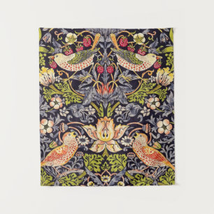 William Morris Strawberry Thief Floral Art Nouveau Wandteppich