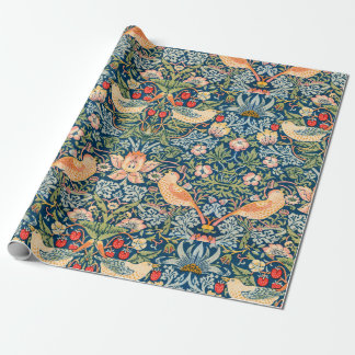 William Morris Strawberry Thief Floral Pattern Geschenkpapier