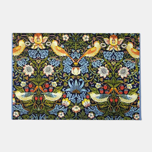 William Morris - Strawberry Thief Fußmatte (Vorderseite)