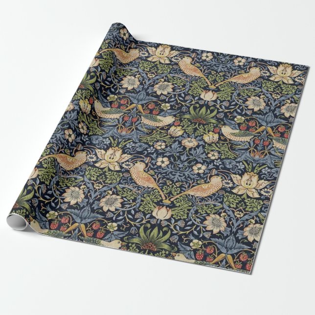 William Morris Strawberry Thief Geschenkpapier (Ungerollt)