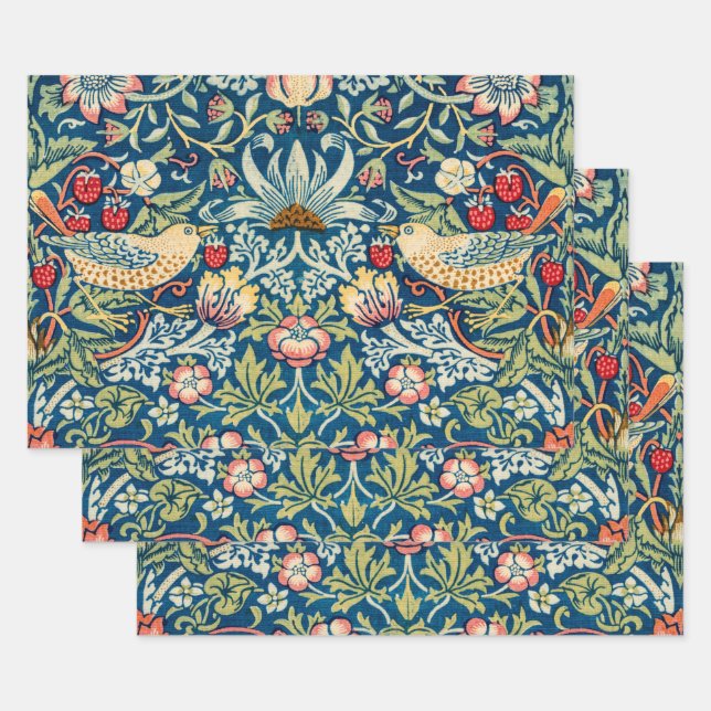 William Morris, Strawberry Thief Geschenkpapier Set (Set)