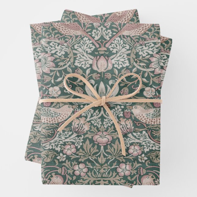 William Morris, Strawberry Thief Geschenkpapier Set (Beispiel)