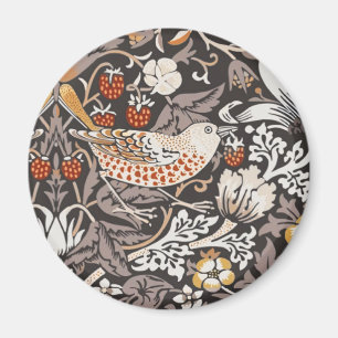 William Morris Strawberry Thief Holzkohle-Ocker Magnet