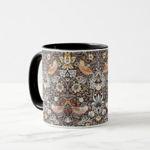 William Morris Strawberry Thief Holzkohle-Ocker Tasse
