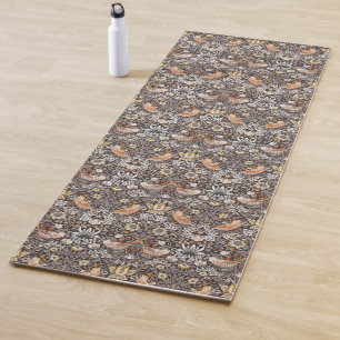 William Morris Strawberry Thief Holzkohle-Ocker Yogamatte